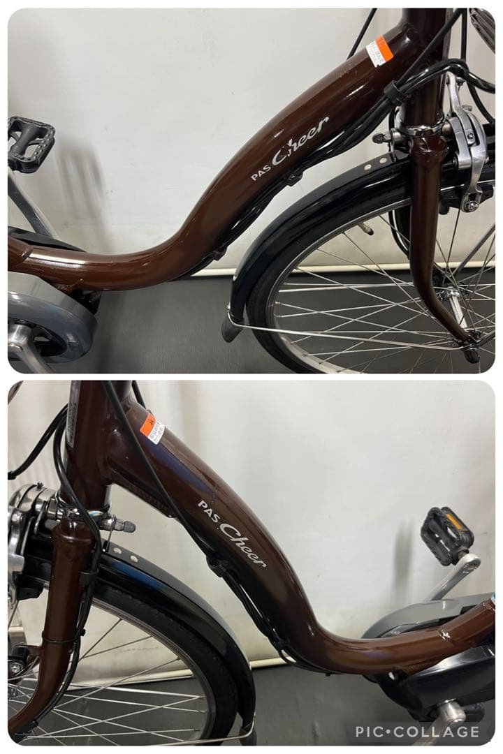 1年保証 送料無料　新型　ヤマハ　パスチア　26インチ　茶色　電動アシスト自転車