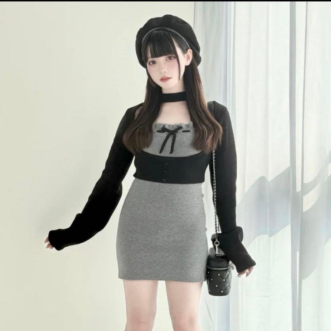 BunnyLis ニットトップス×ニットキャミワンピース