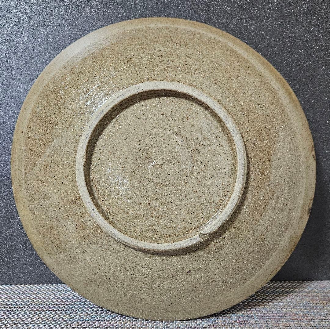 益子焼　皆川マス　絵付　山水図30.8cm 大皿　益子民藝　浜田庄司　柳宗悦