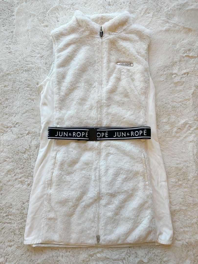 JUN&ROPE ボアワンピース ホワイト