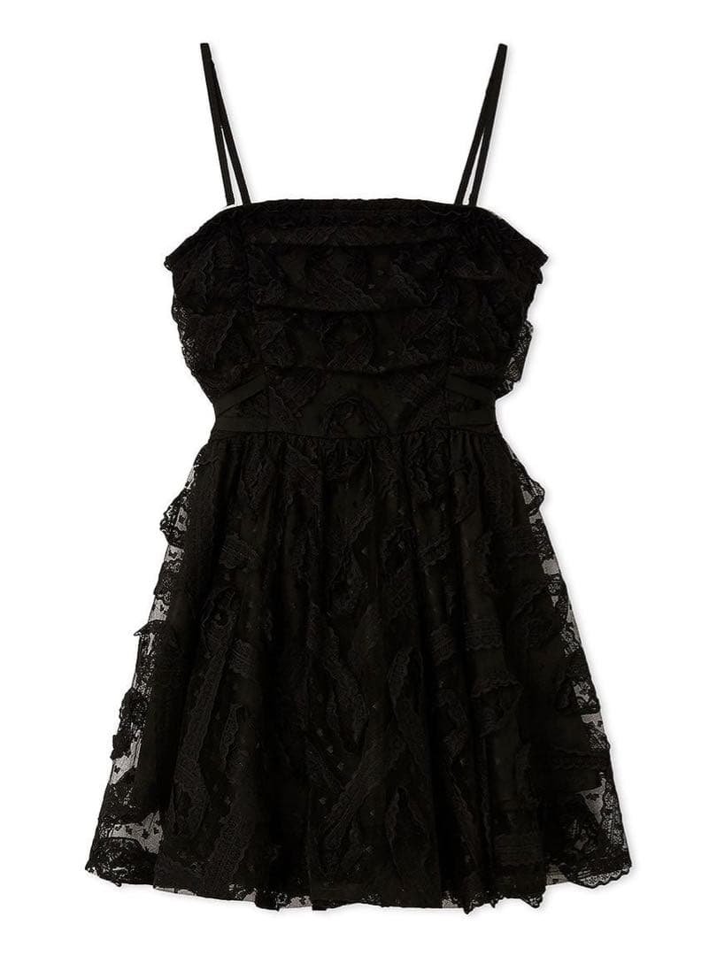 SNIDEL スナイデル　チュールぺプラムブラウス