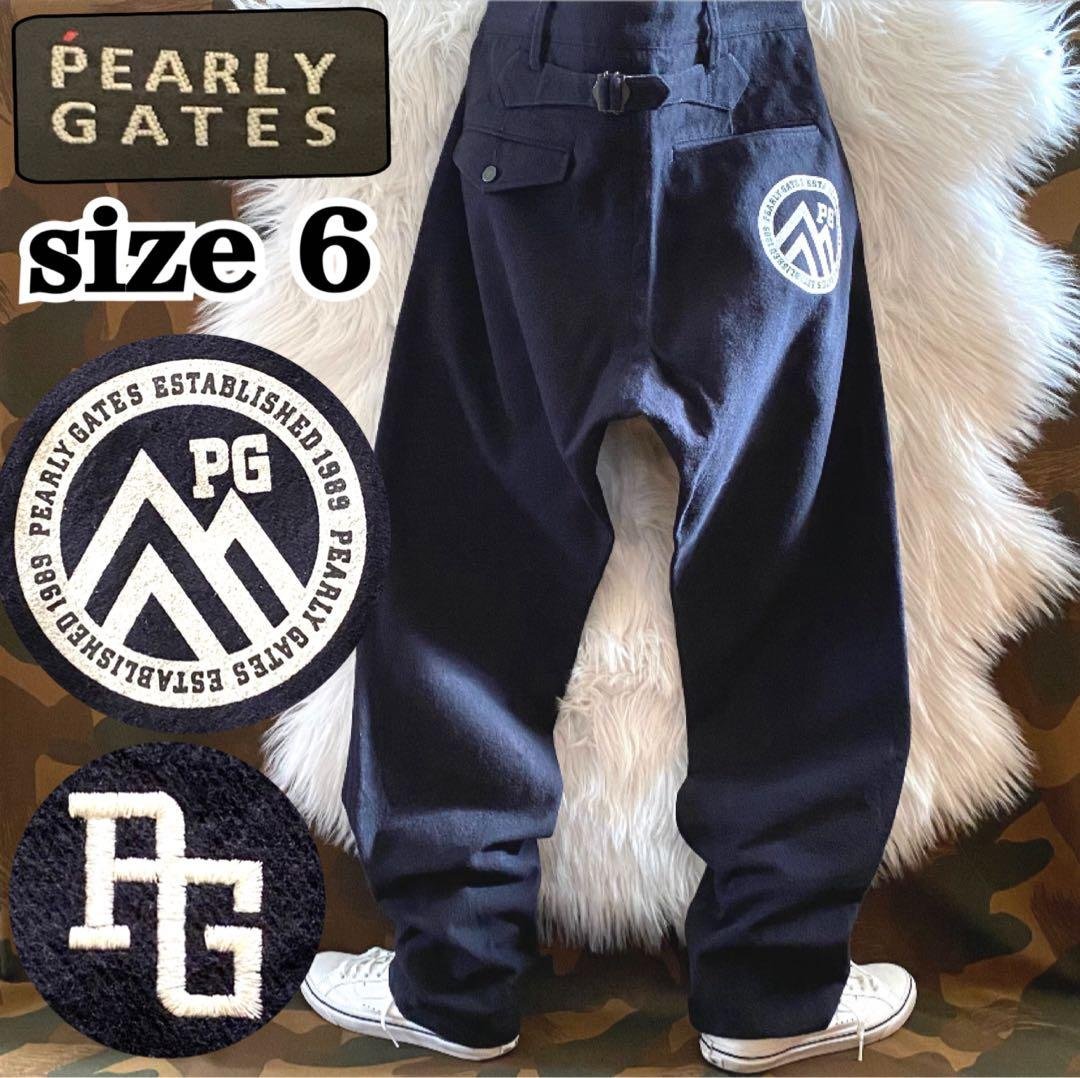 パーリーゲイツ PEARLY GATES ウール パンツ シンチバック XL 6