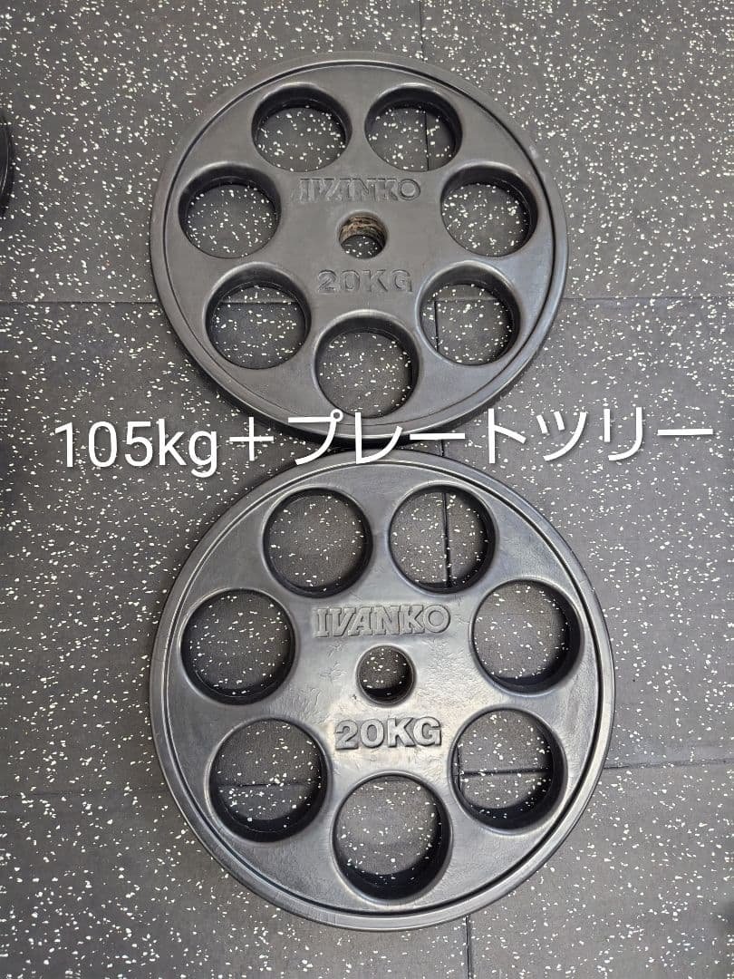 IVANKO オリンピックプレート 105kg＋アイロテック プレートツリー