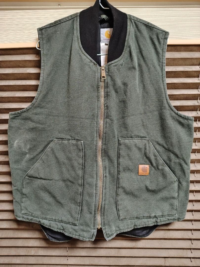 Carhartt　ダックベスト　メキシコ製　ダークグリーン
