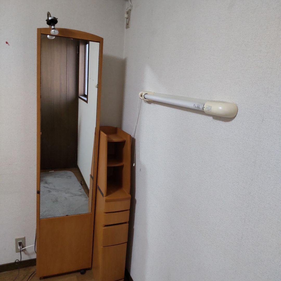 全身鏡付きドレッサー・収納 59x40x182cm