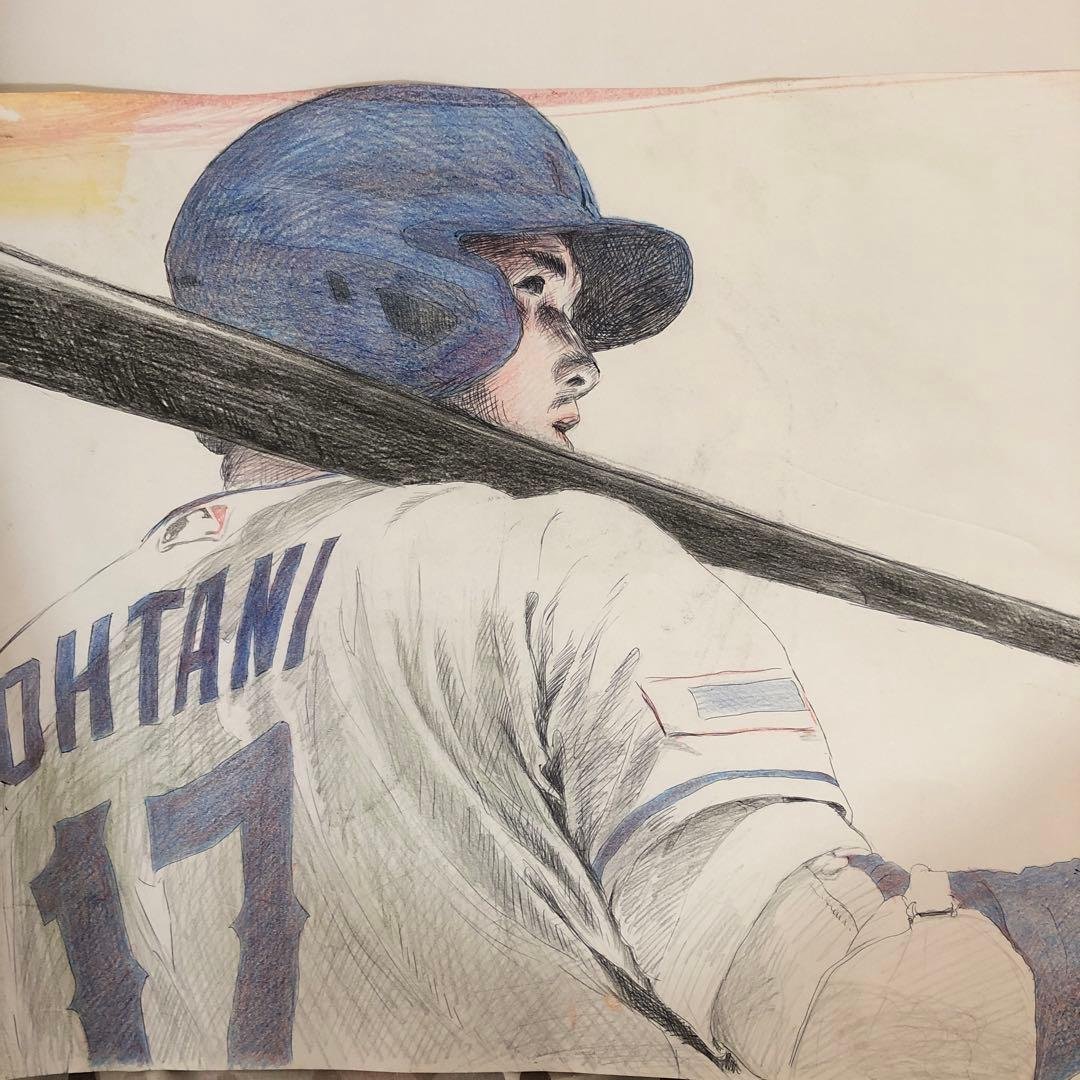 大谷翔平 絵、額付