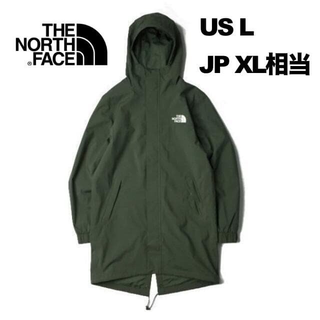 ザノースフェイス防水透湿トレンチコート US L(JP XL相当)緑
