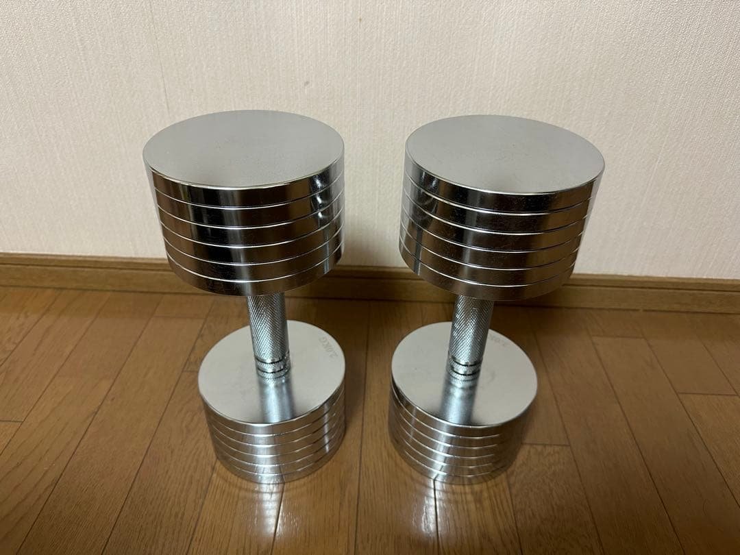 Northdeer クロームメッキダンベル 25kg×2可変式 1個購入も可