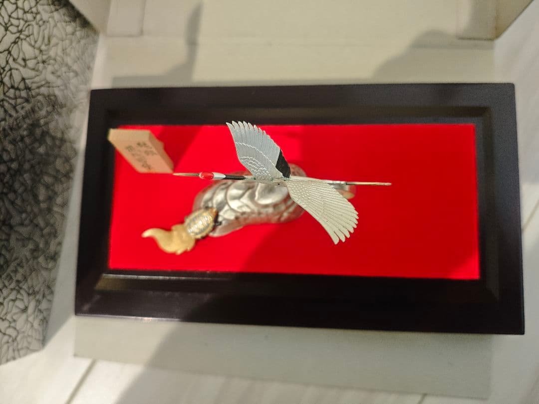 武比古　純銀製　　鶴