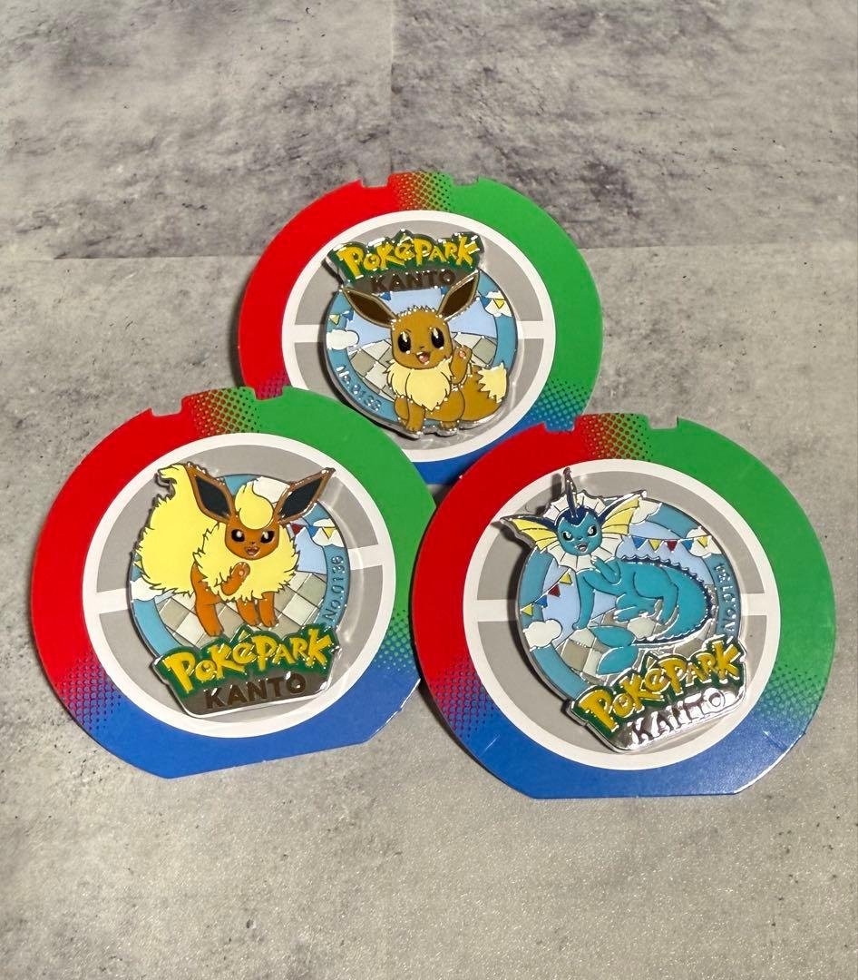 ポケパークカントー ブースター イーブイ　シャワーズピンズ ポケモン 限定