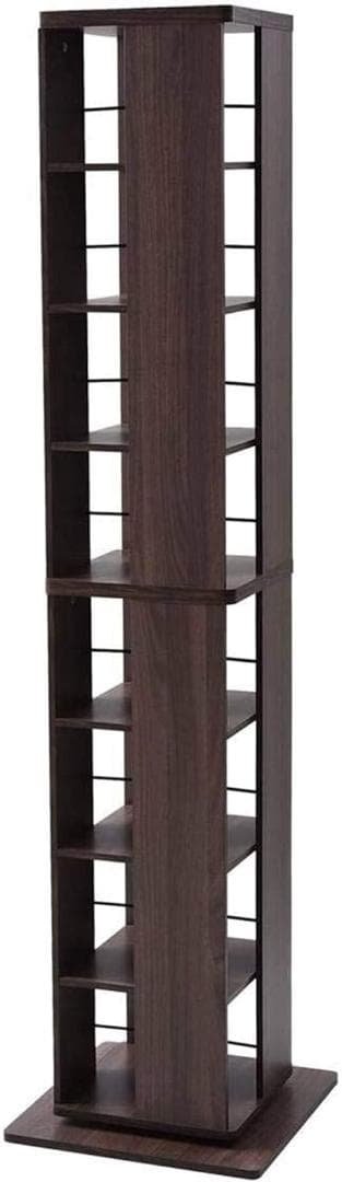 山善(YAMAZEN) 回転本棚 8段 ウォルナット DSRR-8(WL)