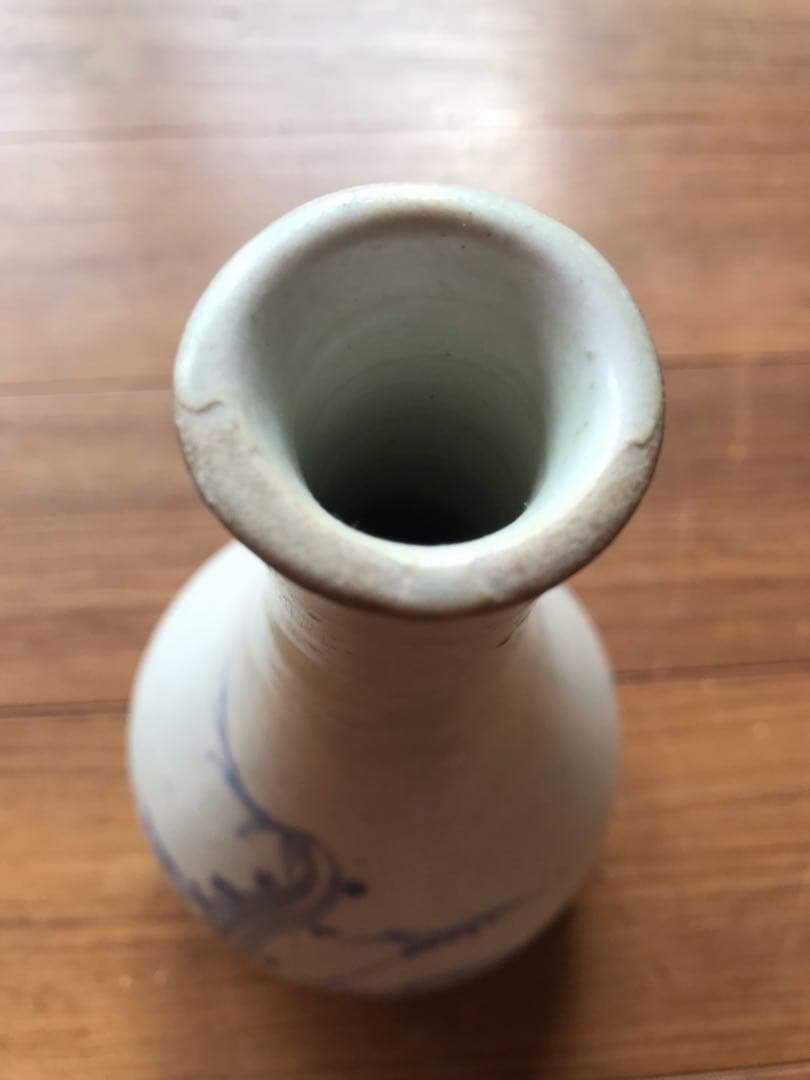 李朝 白磁 花瓶 花入 骨董 アンティーク