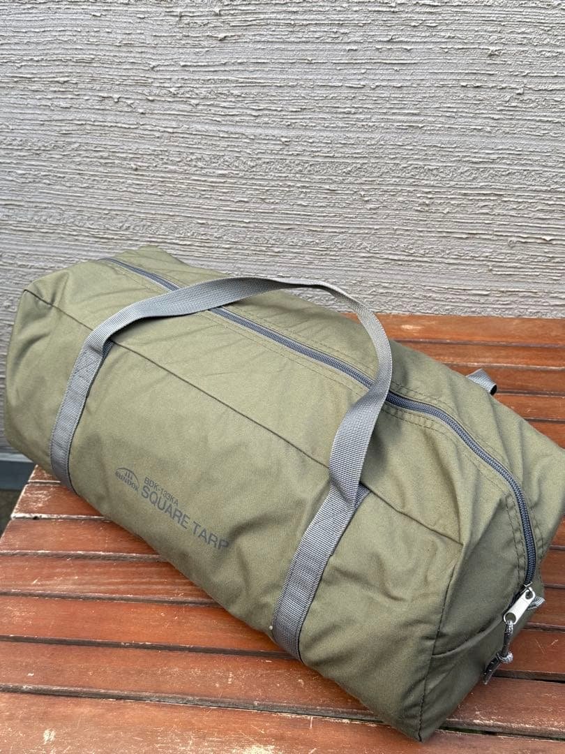 【新品】バンドック スクエアタープ TC カーキ アジャスターポール 2本おまけ