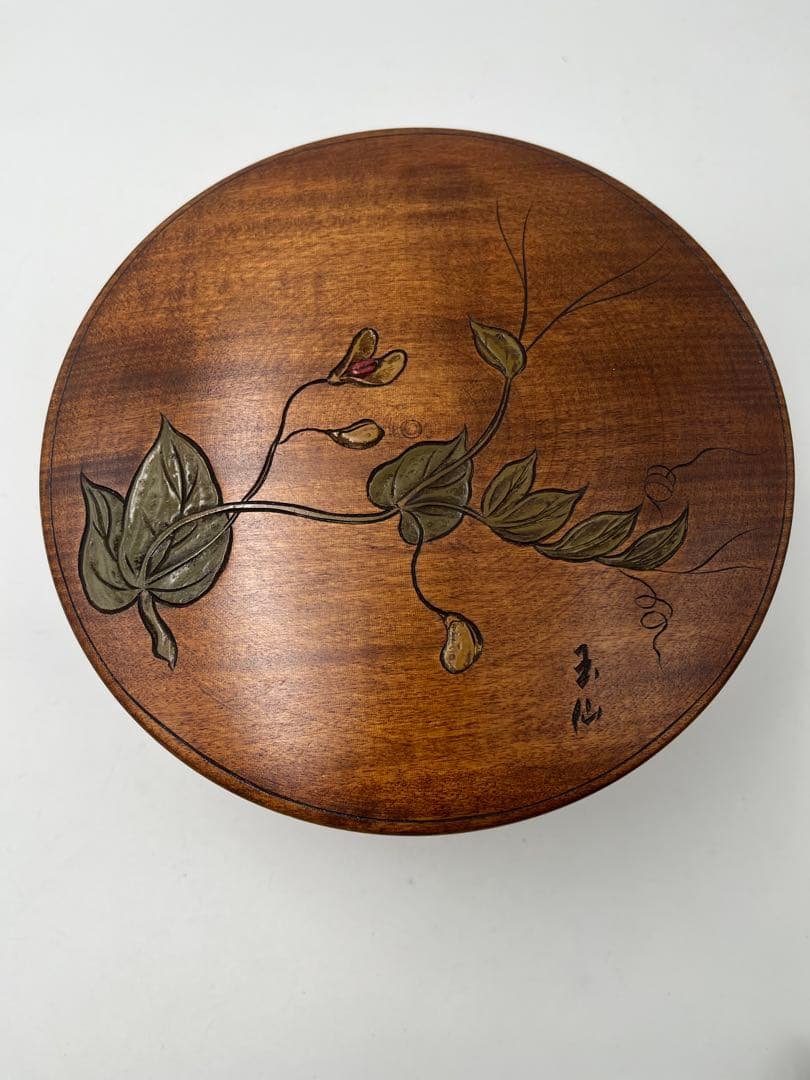 玉仙作 漆器 菓子器 野葡萄蒔絵 蓋付 茶道具 骨董品