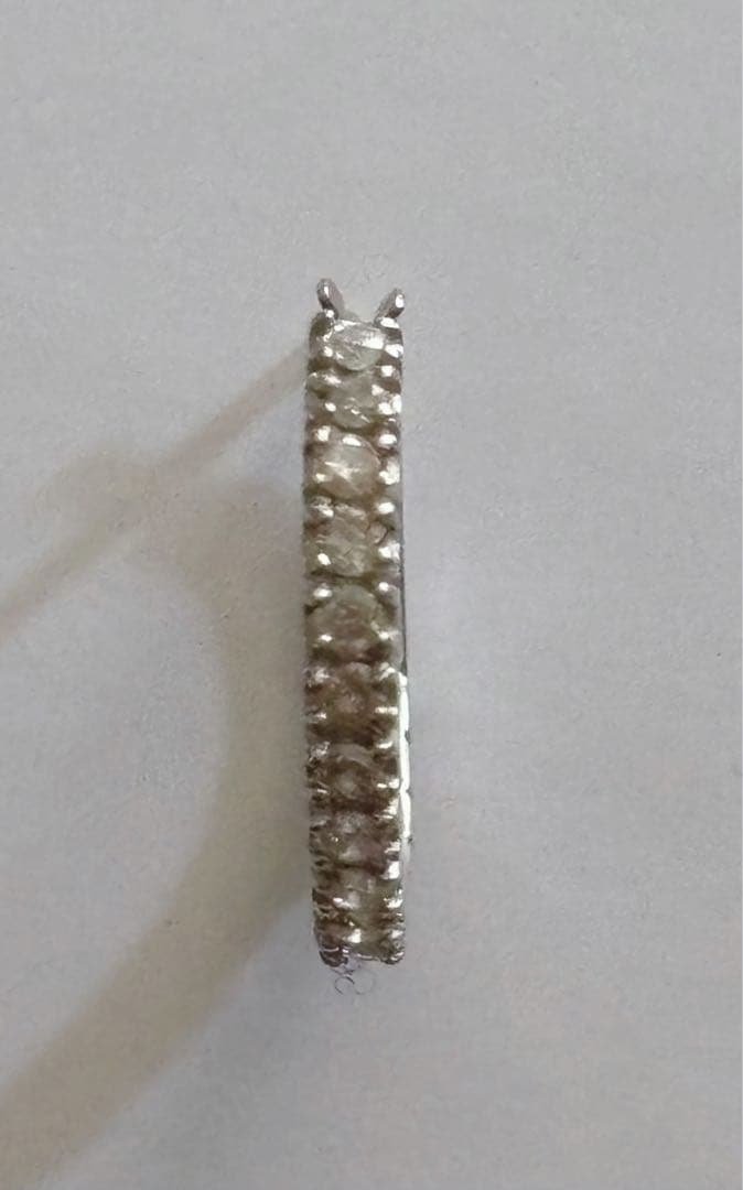 プラチナ900　ダイヤモンド　フープピアス　片耳