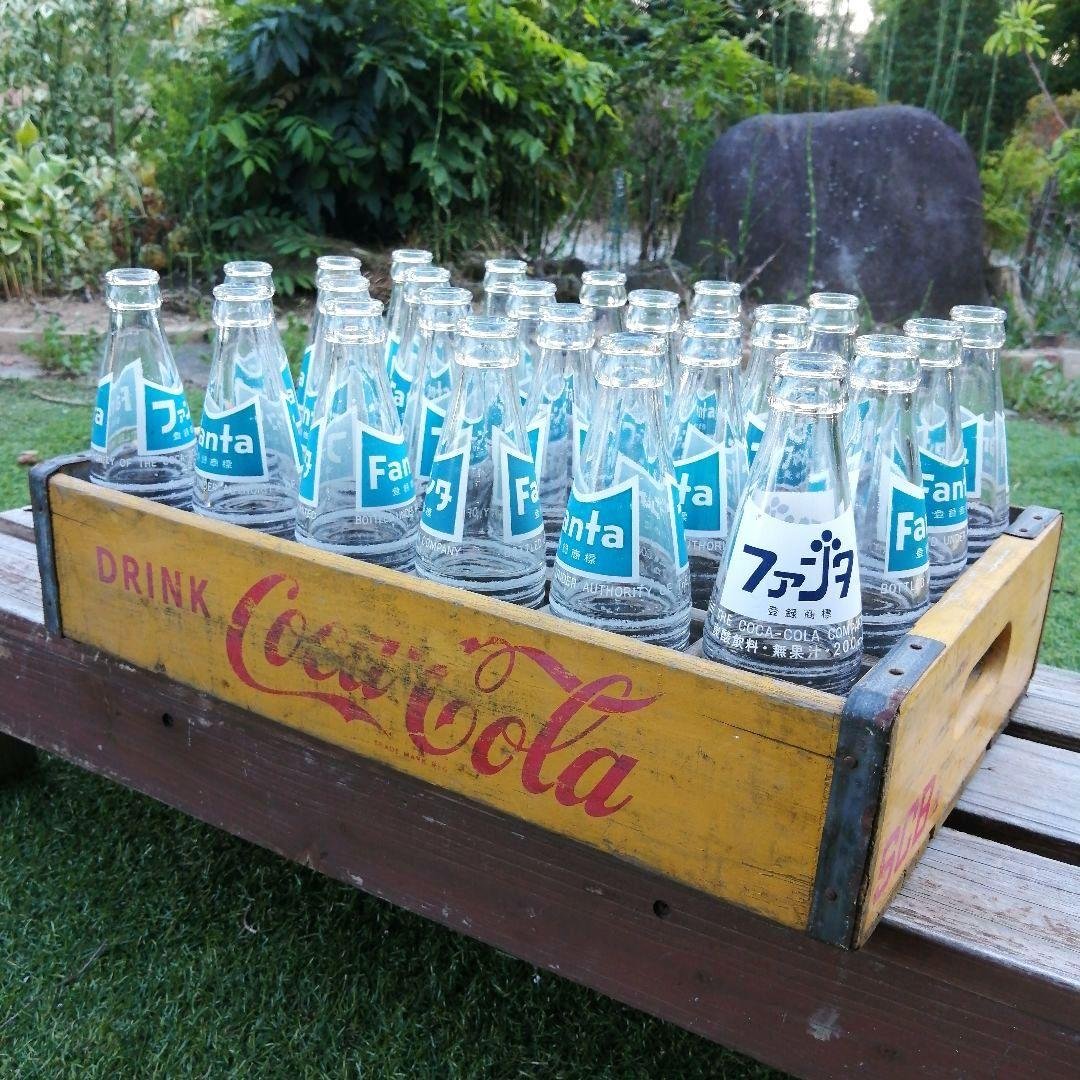 ✦1971年製　ファンタビン✦ビンテージ　コカコーラ　木箱《昭和レトロ感満載≫