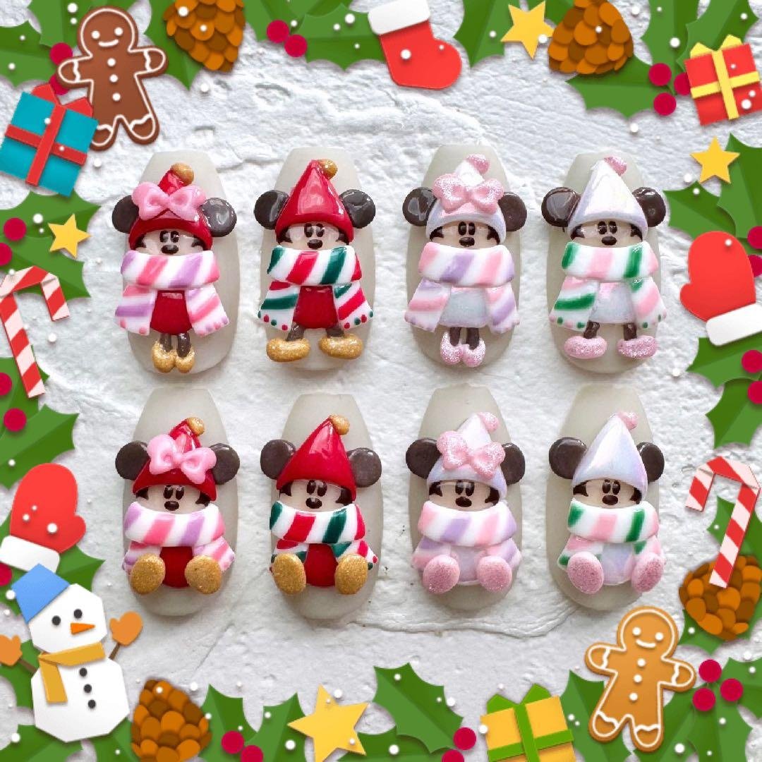 クリスマス ディズニー ネイル パーツ 3d リルリンリン