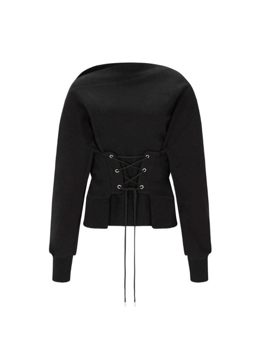 トップス BOHEMIANSEOUL CORSET SWEATSHIRT BLACK