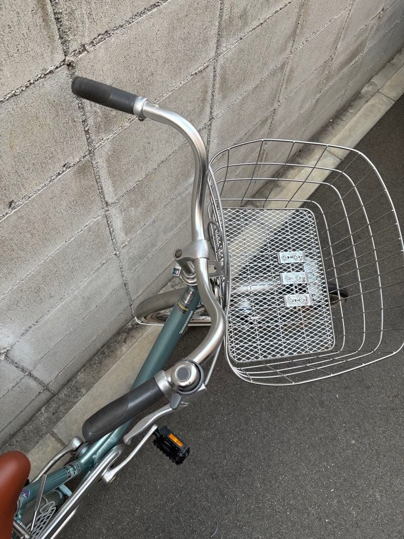 <ステンレスデカカゴ・デカサドル>ブリヂストン　アルミ自転車