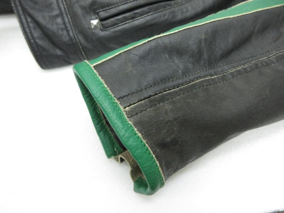 DIESEL ディーゼル ライダースジャケット レザー Ｍ ブラック（107）a