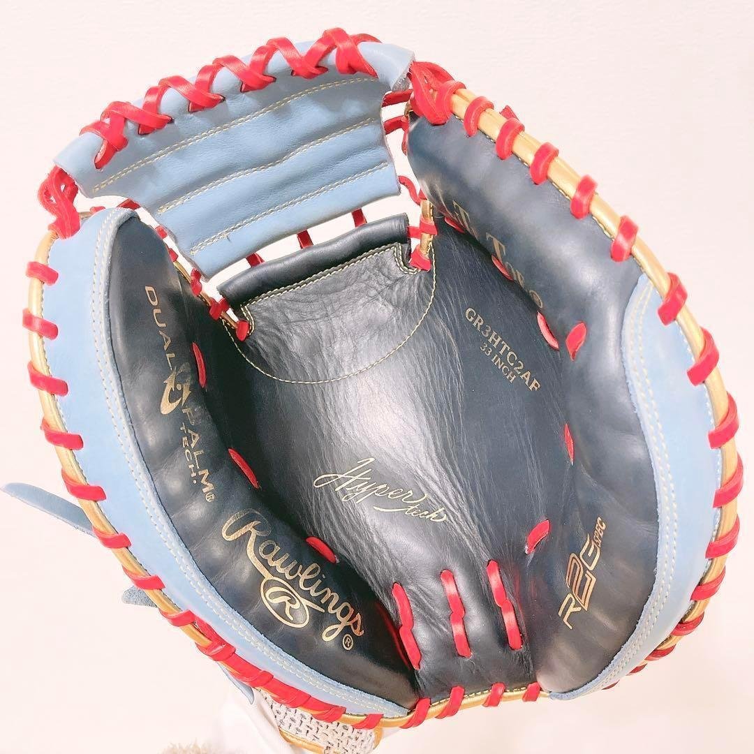 即戦力❣️ 型付き 美品 キャッチャーミット 右投げ 革 オリジナル かっこいい★