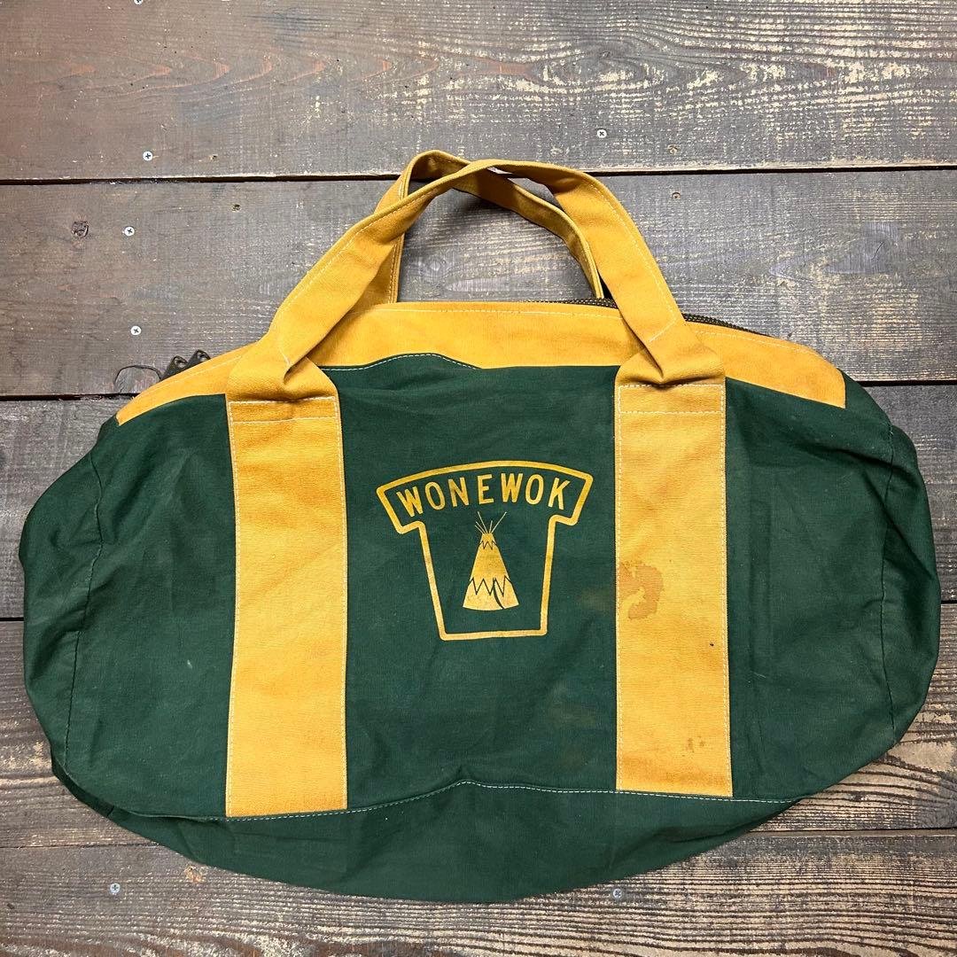 Wonewok　キャンバス地　ボストンバッグ　60年代　USA製　ヴィンテージ