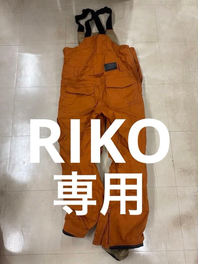 BURTON スノボウェア　ビブパンツ　オレンジ　　M グローブセット