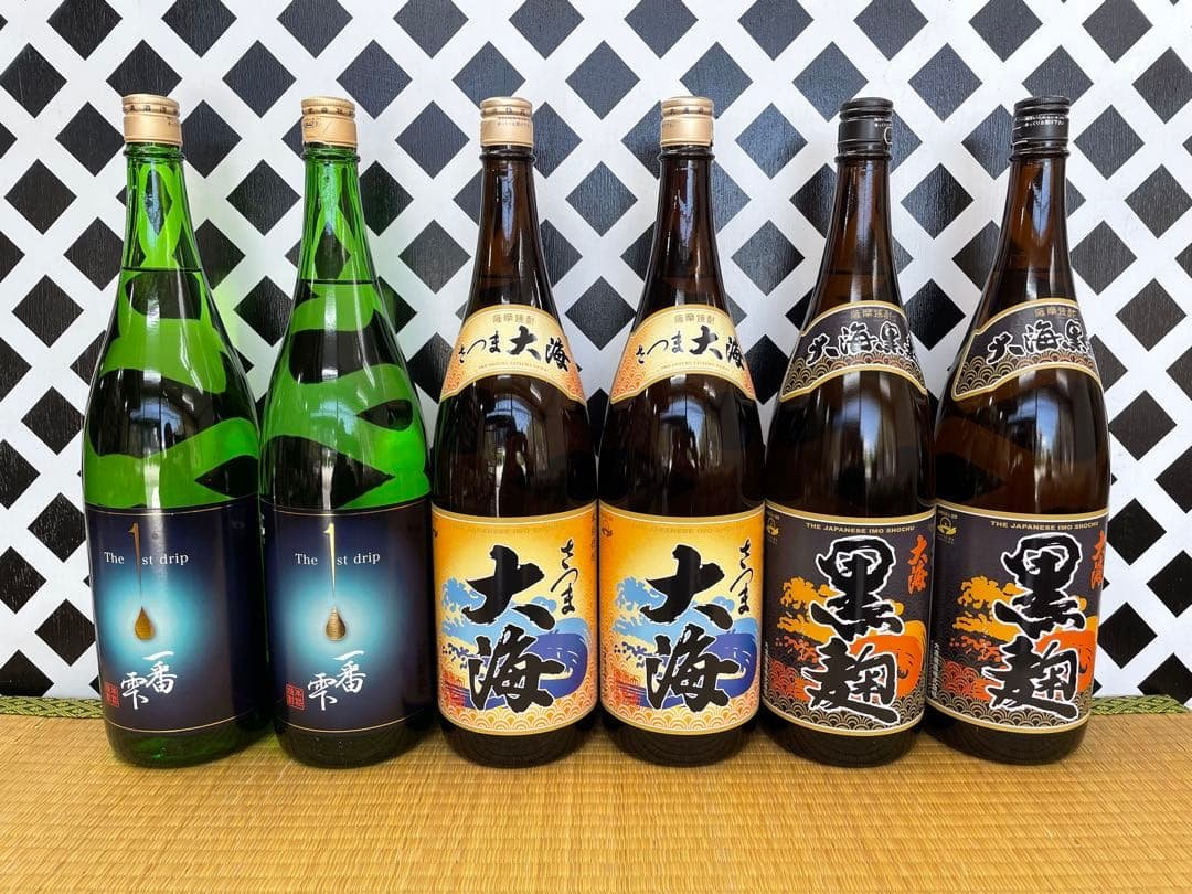 大海酒造セット 一番雫 大海 大海黒麹 1800ml 6本組 本格焼酎 芋焼酎