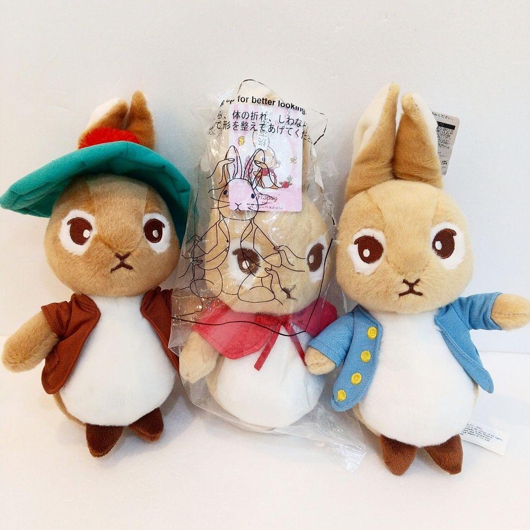 ダイソー　ピーターラビット　ぬいぐるみ　Peter Rabbit ３種類セット