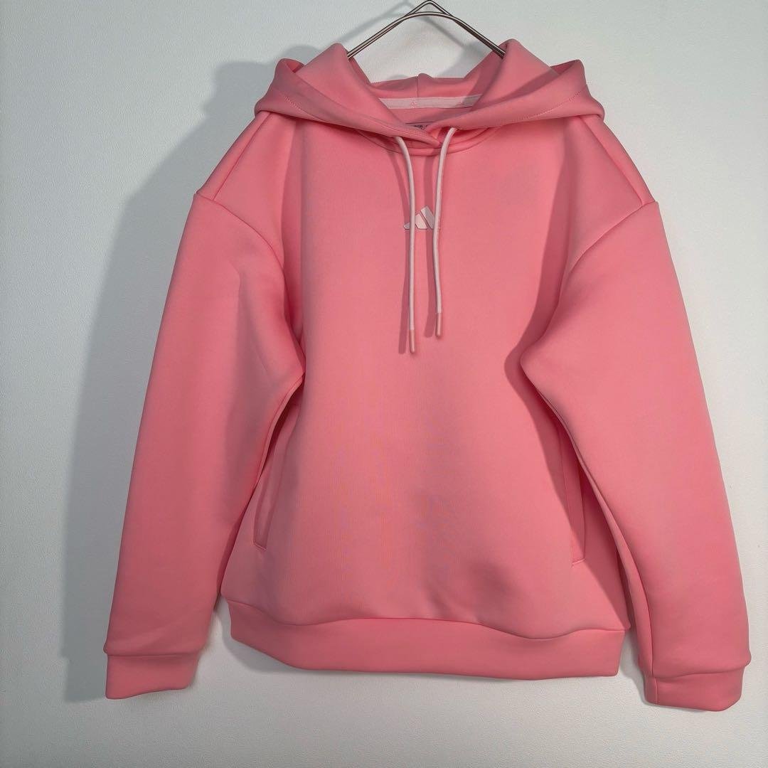 未使用adidas ダンボールニットフーディースカート セットアップ　ピンク